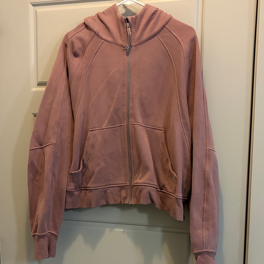 Lululemon Zip-Front Hooded Jacket in Dusty Rose